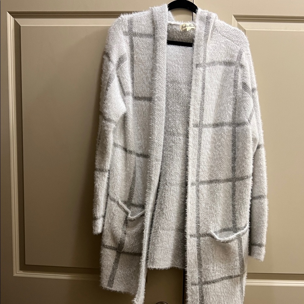 Indigo Rose Hooded Cardigan Size 1X